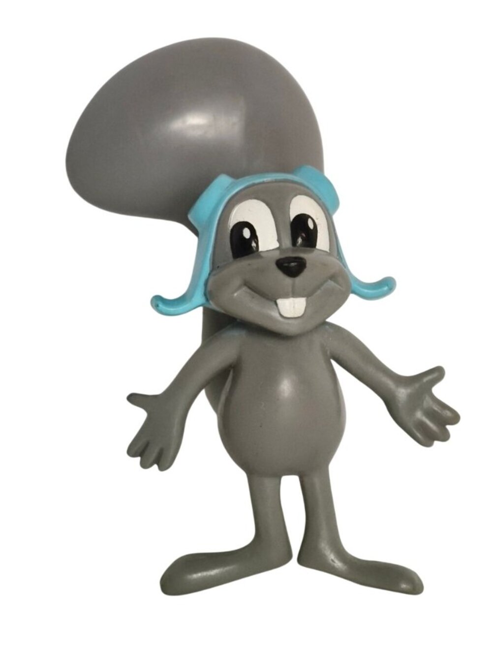 Vtg Rocky The Flying Squirrel Vinyl 3.5" Figure Collectible Cartoon TM Ward Prod